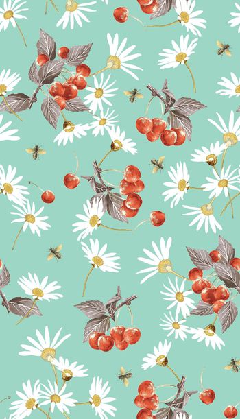 724067-雏菊蜜蜂樱桃C