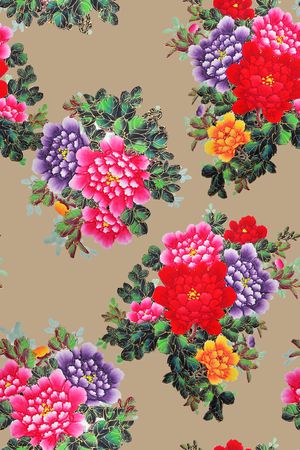 中国风印花华亿平台图片