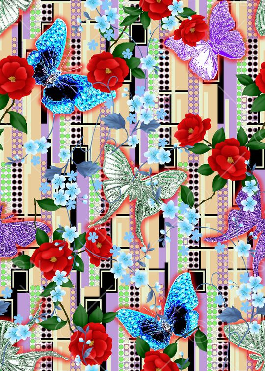 几何印花华亿平台图片