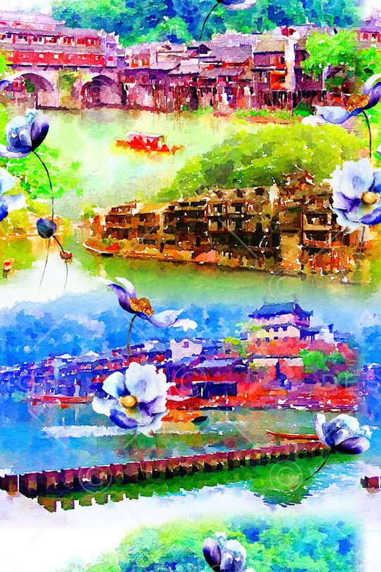 风景印花华亿平台图片