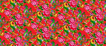 724191-民间花卉-红底