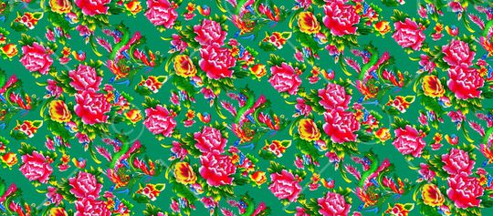 凤凰牡丹印花华亿平台图片