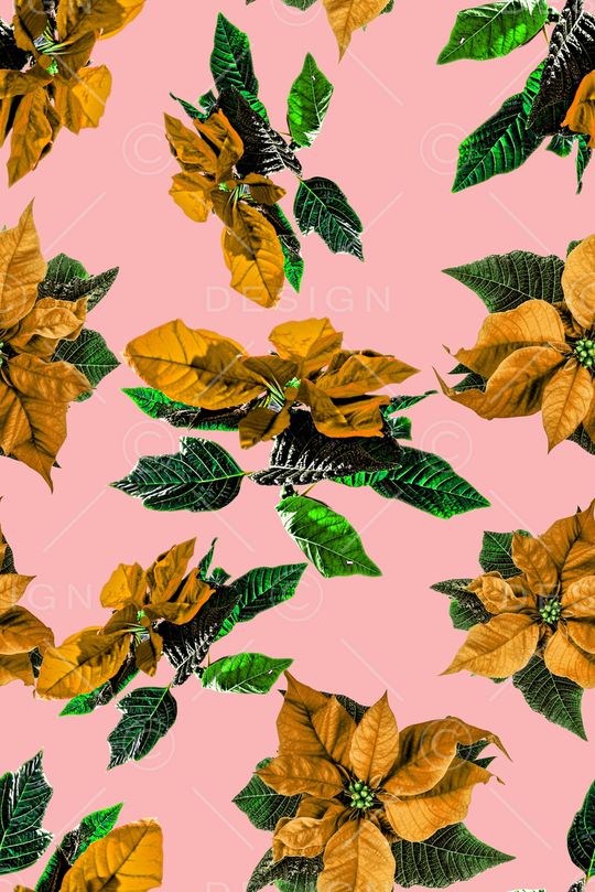 抽象手绘3D植物花卉数码印花印花华亿平台图片