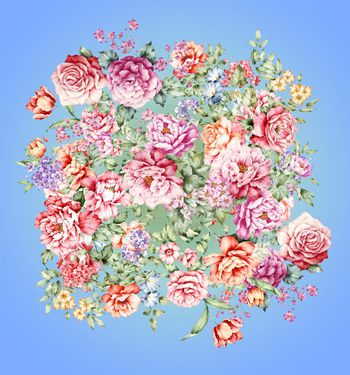 水彩印花华亿平台图片