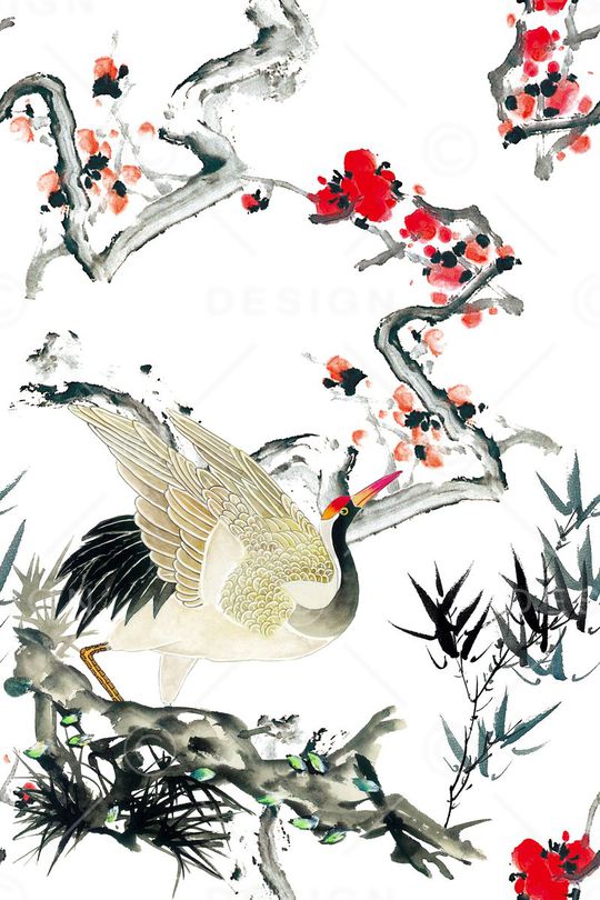 水墨印花华亿平台图片