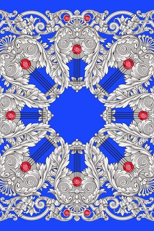 丝巾方巾印花华亿平台图片