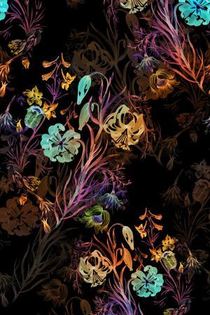 花卉印花华亿平台图片