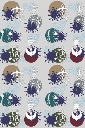 传统元素印花华亿平台图片