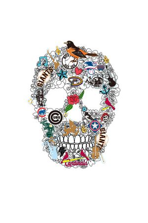 骷髅头印花华亿平台图片