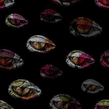 时尚大牌另类眼睛印花华亿平台图片