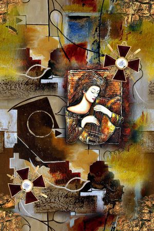 抽象印花华亿平台图片