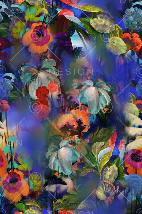 花卉印花华亿平台图片