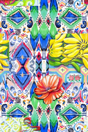 几何印花华亿平台图片