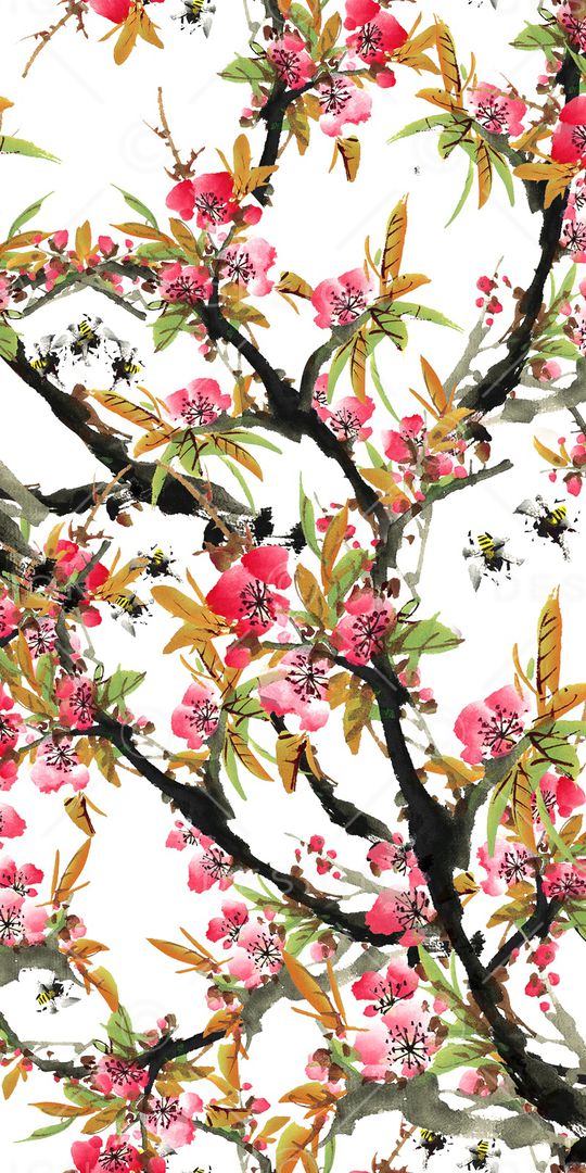 水墨印花华亿平台图片