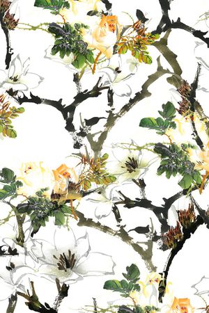 水墨印花华亿平台图片