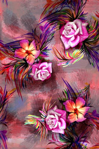 抽象印花华亿平台图片