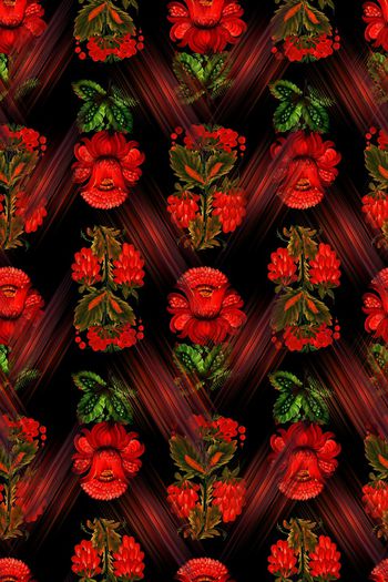 724760-抽象波浪花卉红