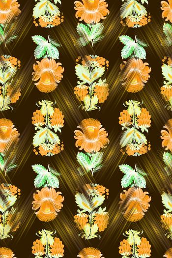 724761-抽象波浪花卉黄