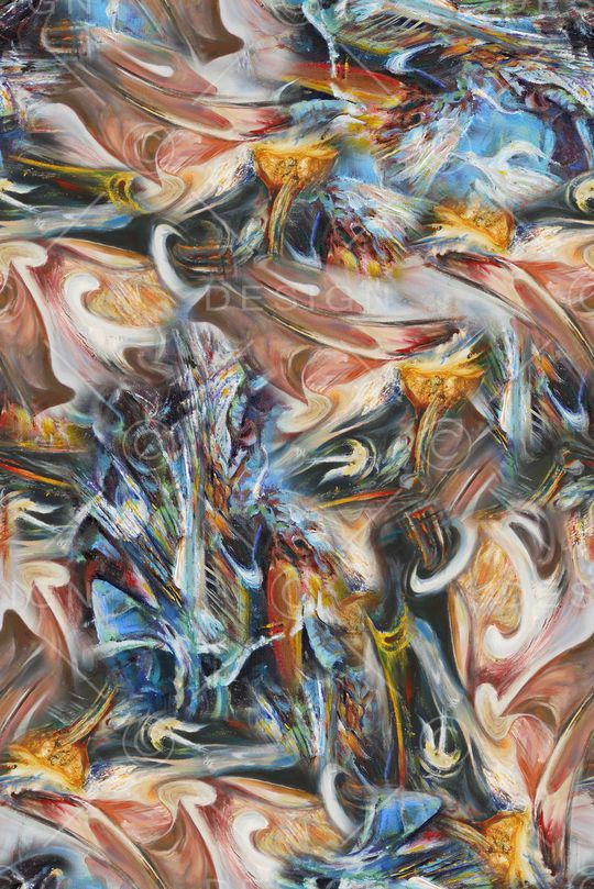 抽象手绘水彩画纹理印花印花华亿平台图片