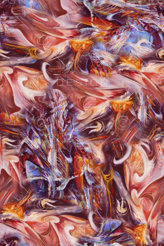 抽象手绘水彩画纹理印花印花华亿平台图片