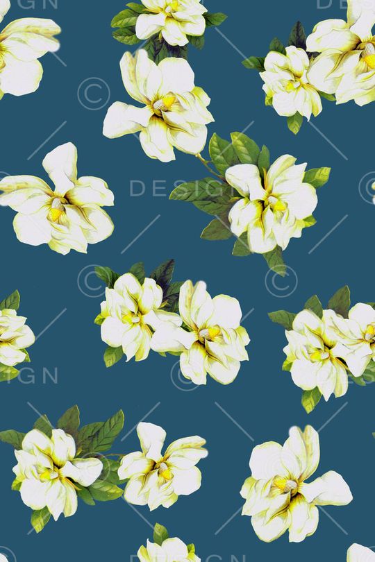 水彩花卉印花华亿平台图片