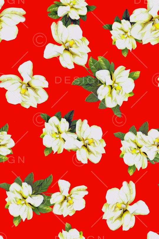 水彩花卉印花华亿平台图片