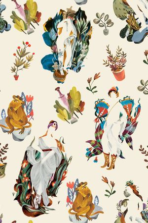 花卉印花华亿平台图片