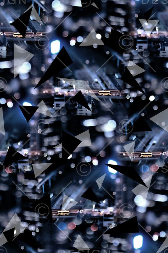 城市夜影印花华亿平台图片