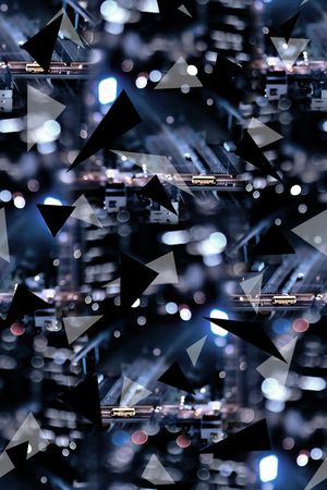 城市夜影印花华亿平台图片