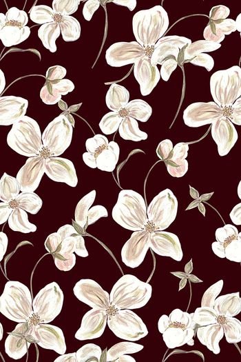 抽象手绘油画花卉数码印花印花华亿平台图片