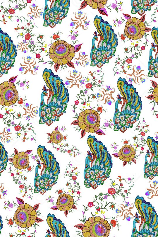 孔雀印花华亿平台图片