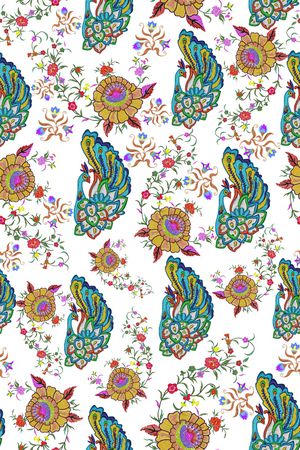 孔雀印花华亿平台图片