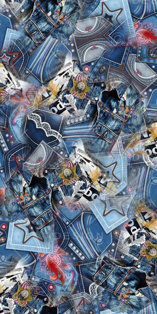 牛仔印花华亿平台图片