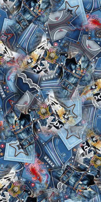 牛仔印花华亿平台图片