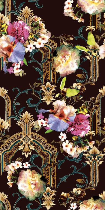 宫廷风印花华亿平台图片