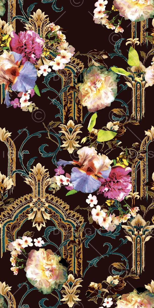 宫廷风印花华亿平台图片