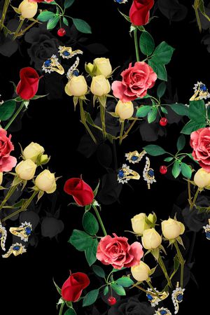 复古花卉印花华亿平台图片