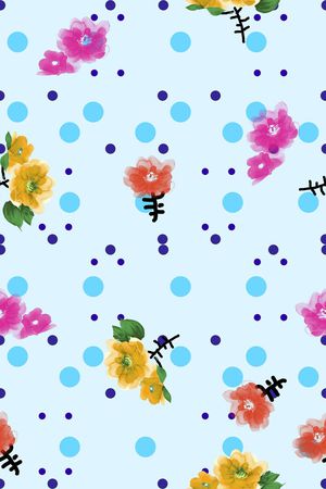 原创手绘大花卉印花华亿平台图片