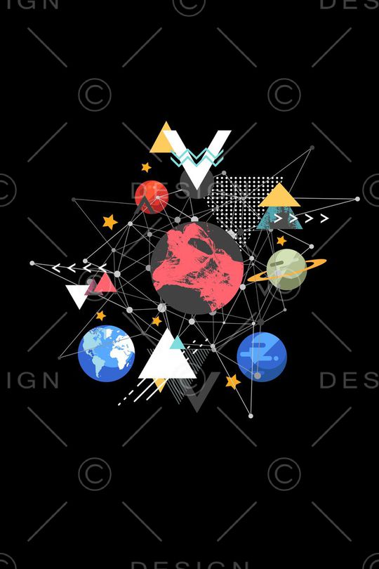 抽象印花华亿平台图片