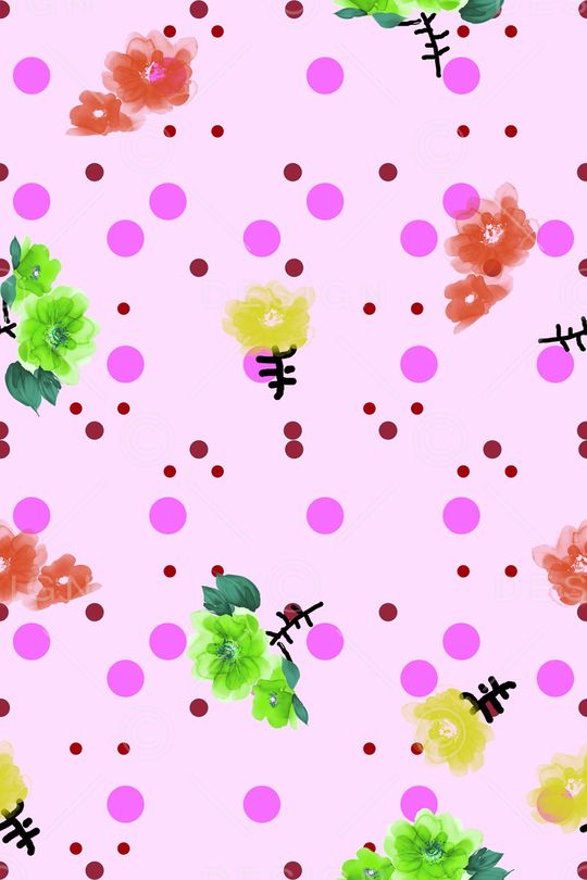 原创手绘大花卉印花华亿平台图片