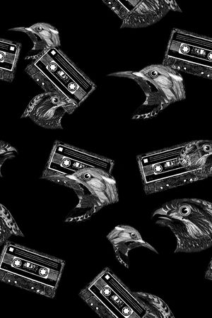 黑白印花华亿平台图片