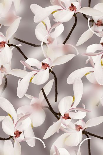 抽象手绘水彩画3D花卉数码印花印花华亿平台图片