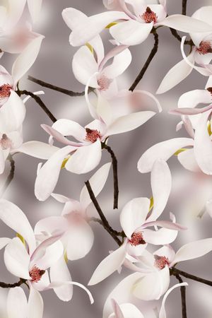 抽象手绘水彩画3D花卉数码印花印花华亿平台图片