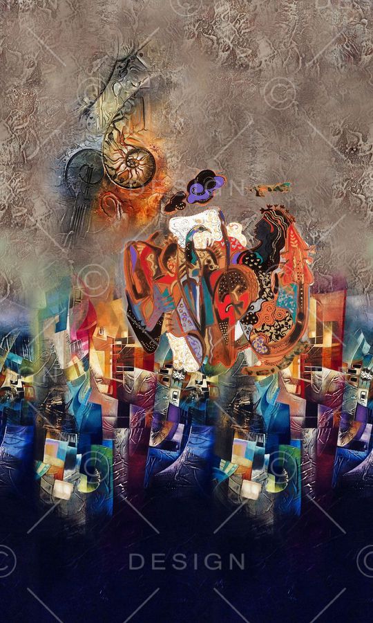 抽象印花华亿平台图片