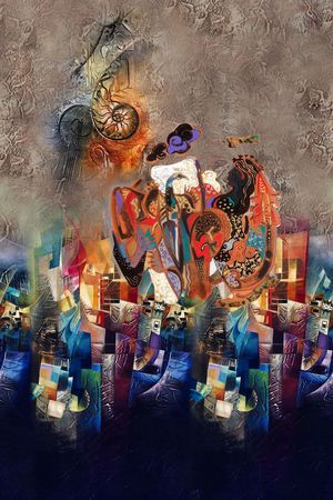 抽象印花华亿平台图片