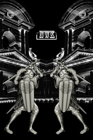 黑白印花华亿平台图片