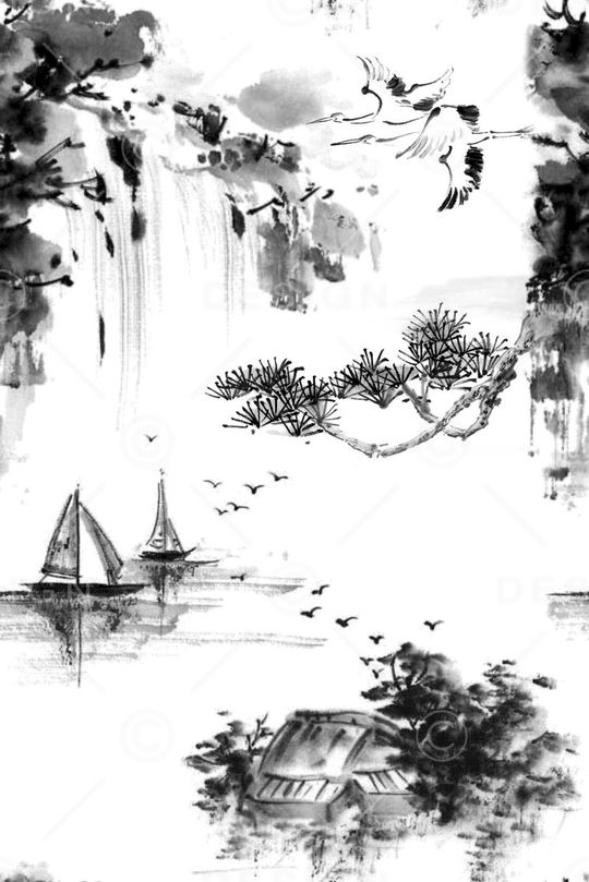 黑白印花华亿平台图片