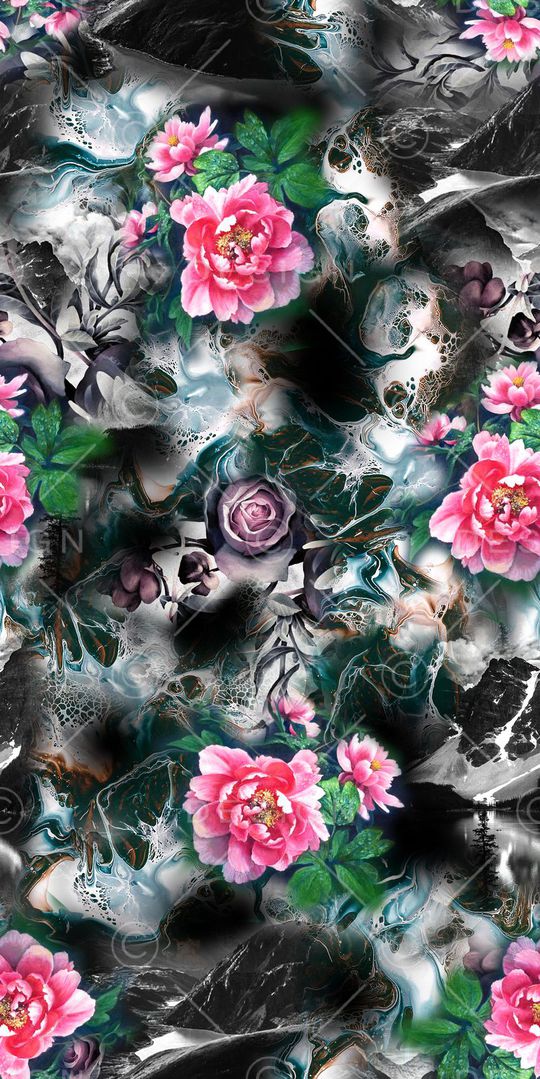 玫瑰印花华亿平台图片