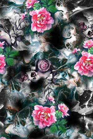 玫瑰印花华亿平台图片