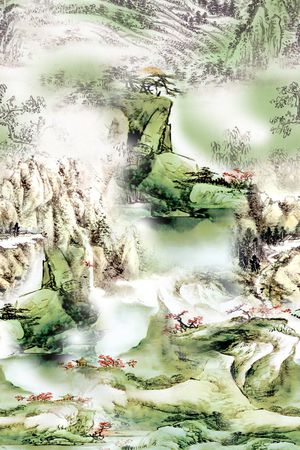 山脉印花华亿平台图片